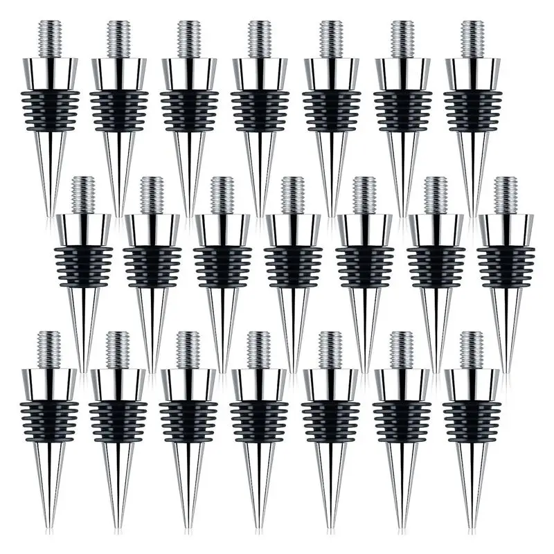 NEW HOT In Stock-21Pcs Bottle Stopper Zinc Alloy Wine Bottle Stopper Kits Ring Wine Topper Reusable Wine Corks Bottle Stopper In