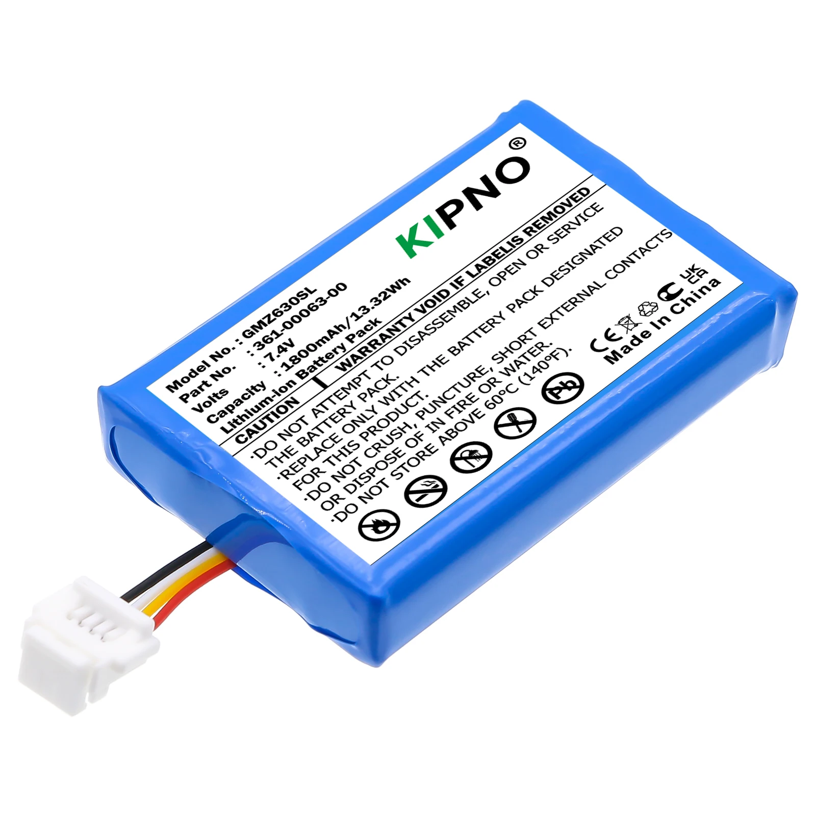 KIPNO 1800mAh 3.7V GPS Navigator Battery Compatible with BMW Motorrad Navigator VI 361-00063-00 361-00063-04 Garmin Zumo
