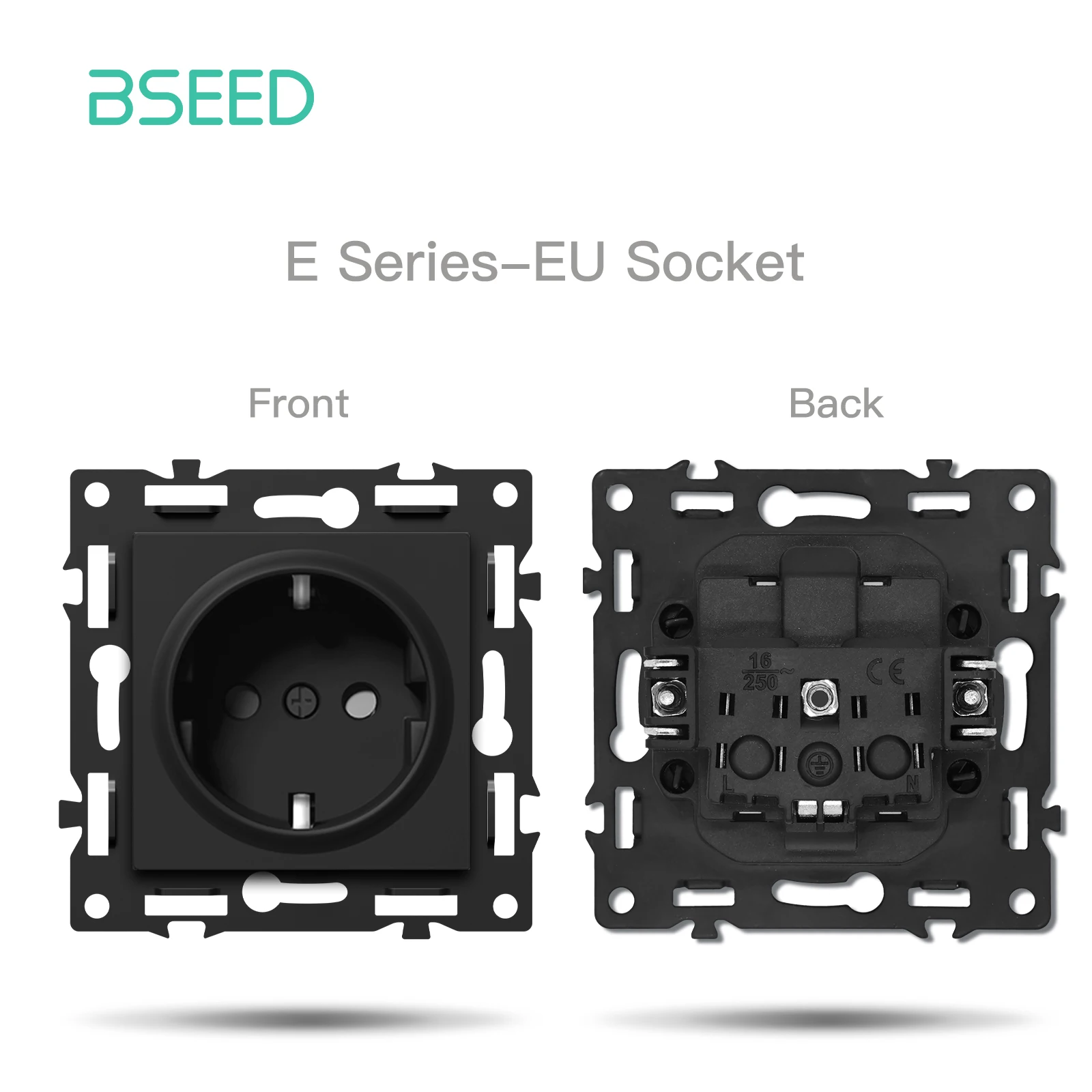 BSEED 1/2/3-fach Schaltermodule, Drucktastenschalter mit Anzeigeleuchte, DIY-Kombinations-Wandsteckdosen, E-Serie, 86mm