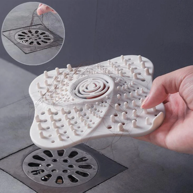 

Shower Floor Drain Covers Kitchen Sink Strainer Filter Anti Blocking Hair Catcher Hair Stopper Plug Trap Bathroom Accessories