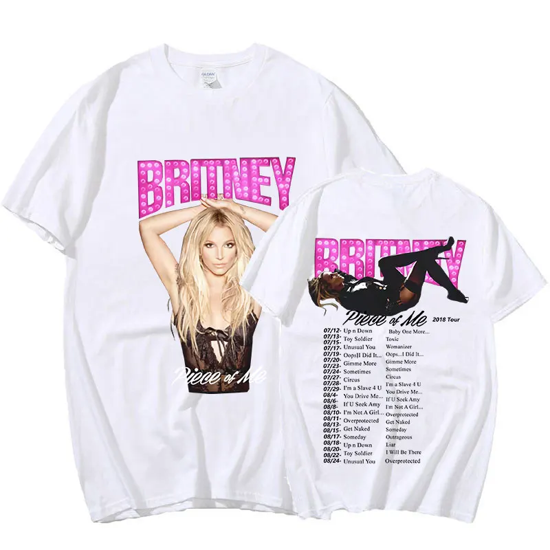 Britney Spears Album Music Print T Shirts Fashion Casual Summer Oversized T Shirt Cotton Short Sleeve Harajuku Tees Streetwear