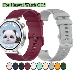 18/22mm Silicone Straps For Huawei Watch GT5 46/41mm Watchband With Same Color Buckle For Huawei Watch GT5 Pro 42/46mm