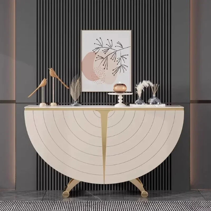 

Customized Corner Table Nordic Entrance Hall Console Table Modern Beauty Storage Living Room