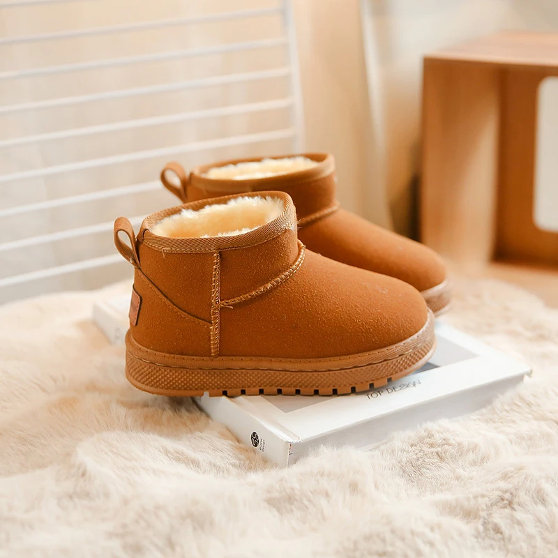 أحذية شتوية للأطفال لعام 2025 أحذية شتوية للأولاد مضادة للانزلاق أحذية شتوية للبنات أحذية أميرات منخفضة الجودة أحذية أطفال ناعمة دافئة 26-34
