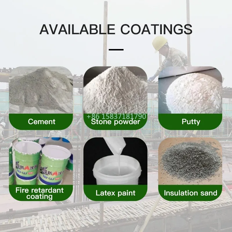 Concrete Mortar Spraying Machine Injection Automatic Mortar Gypsum Wall Plaster Machine Construction Mortar Spray Machines Price