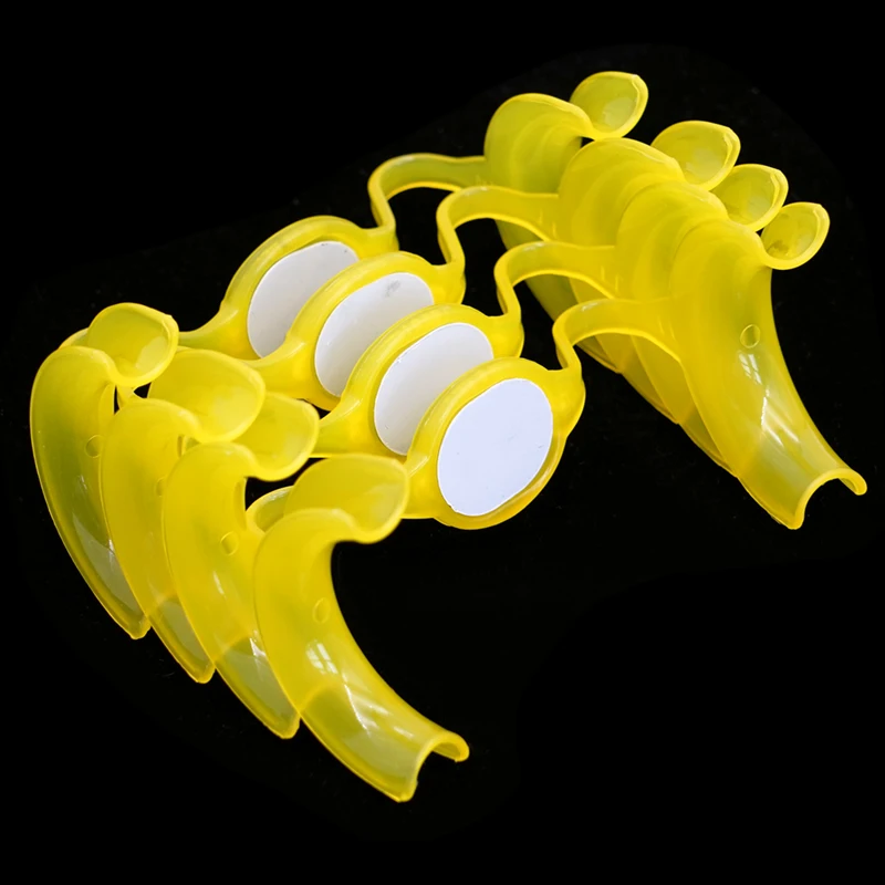 10PCS M-Type Mirror Opener, Plastic Yellow Oral Support, Disposable Dental Accessories, Oral Opener