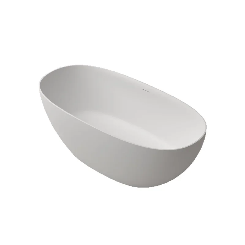 

PMMA Artificial Stone Bath Hotel Homestay Thin Edge Oval Household Bathroom Double Separate Integrated Bath