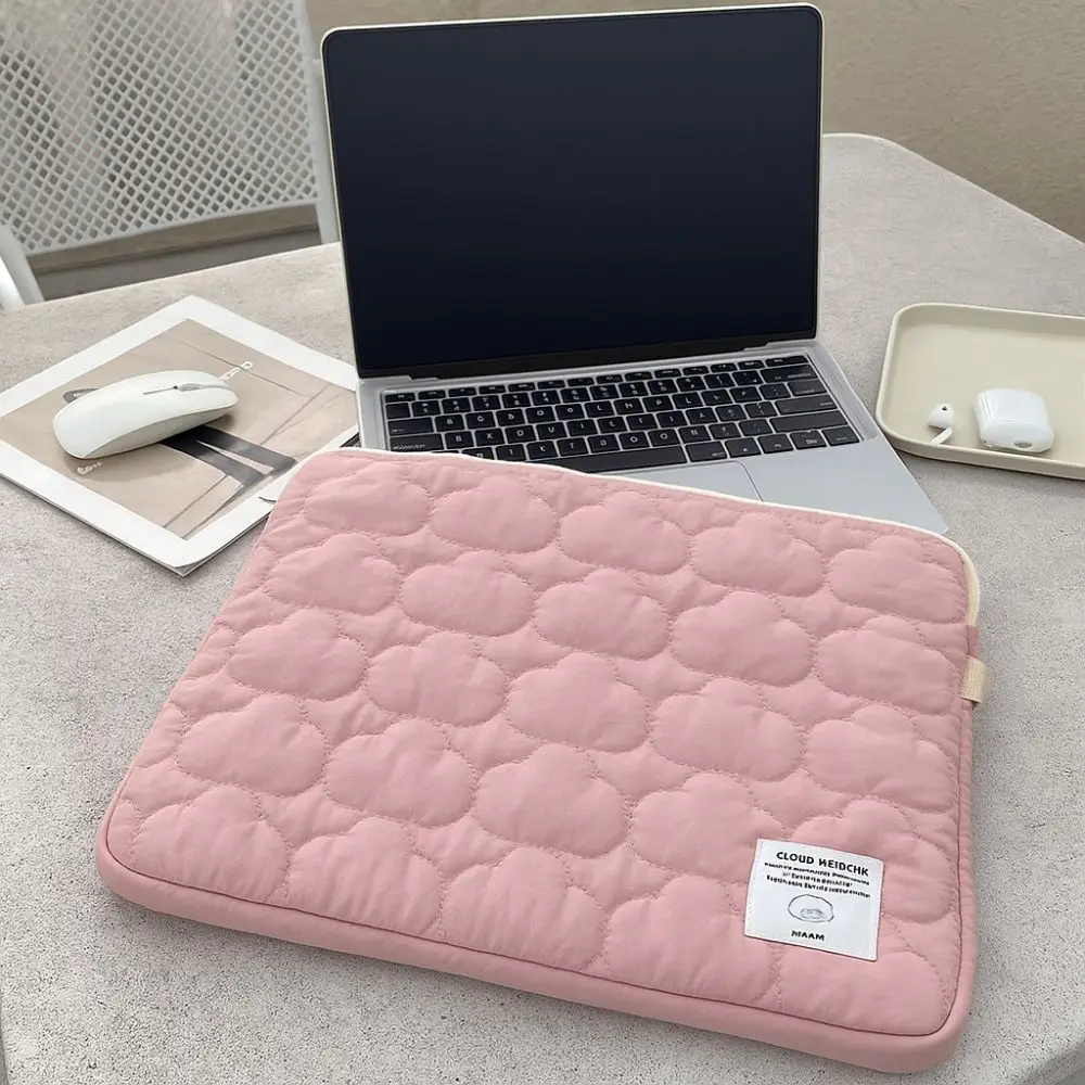 Weiche Laptoptasche im koreanischen Stil, tragbare Wolken-Laptop-Hülle, gepolstert, leicht, Computertasche, Notebook-Aufbewahrung
