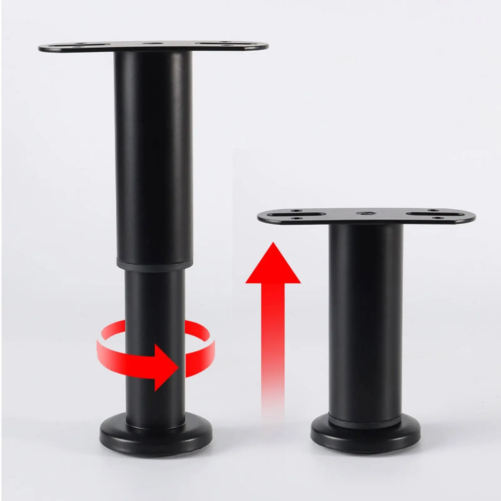 

Bed Slat Center Support Leg Sturdy Duty Bed Frame Center Bar Support Telescopic Furniture Leg Cold-Rolled Steel Anti-Slip