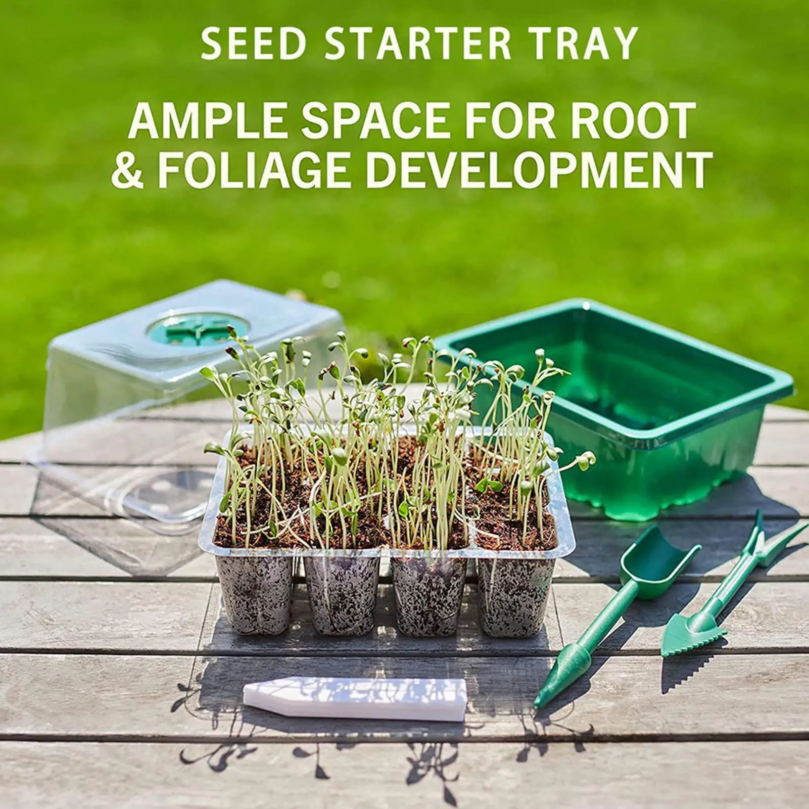 Seedling Starter Trays 5 Pieces Reusable Space Saving Tool Planting Tray Kit For Beginner Gardeners Friends Enthusiast Vegetable