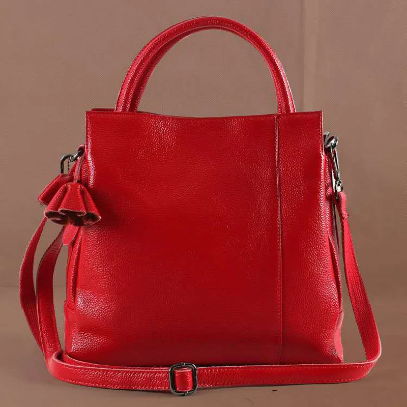 

Модная сумка через плечо из натуральной кожи с узором личи, женские сумки на плечо, известный дизайнер, винтажная большая женская сумка с кисточками