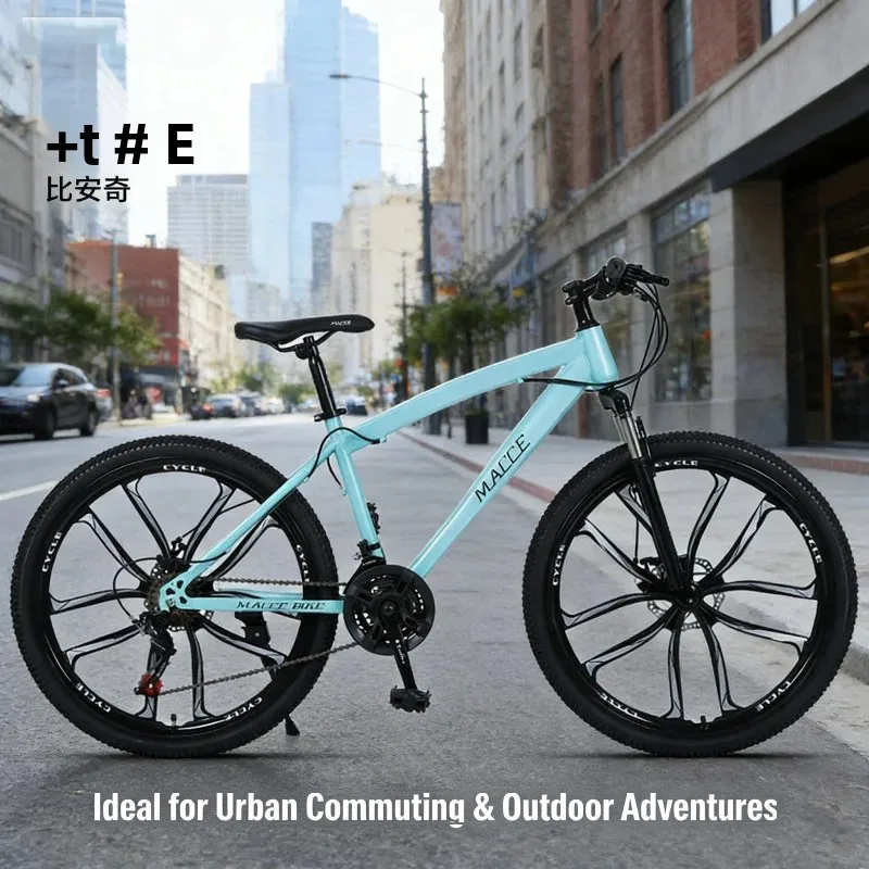 

Bianchi Green Ten Knife Wheel Mountain Bike 24-inch Outdoor Off-Road Variable Speed One-Piece Dropshipping Student Bicycle