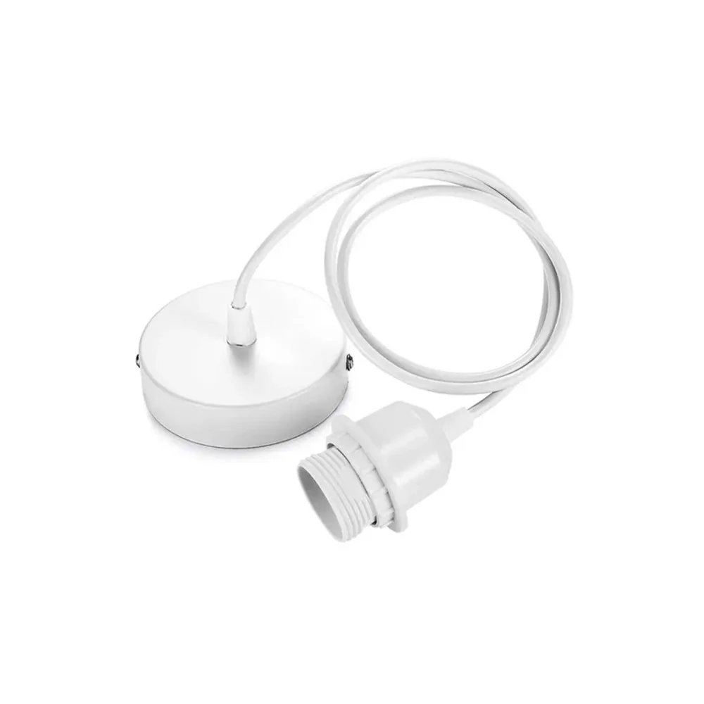 JOYINLED Pendant Light Hanging Wire E27 Socket E27 Lampholder Black 1.5M Pendant Light Cord Adjustable Ceiling Lighting