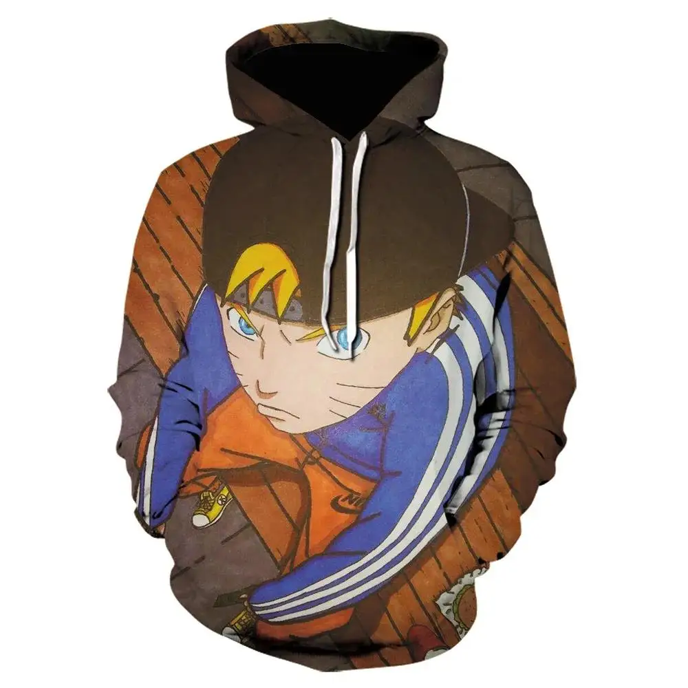 MINISO-Sweat à capuche Anime NarAA3D pour homme, impression numérique, style de rue, pull décontracté, mode pour enfants, nouveau, 03