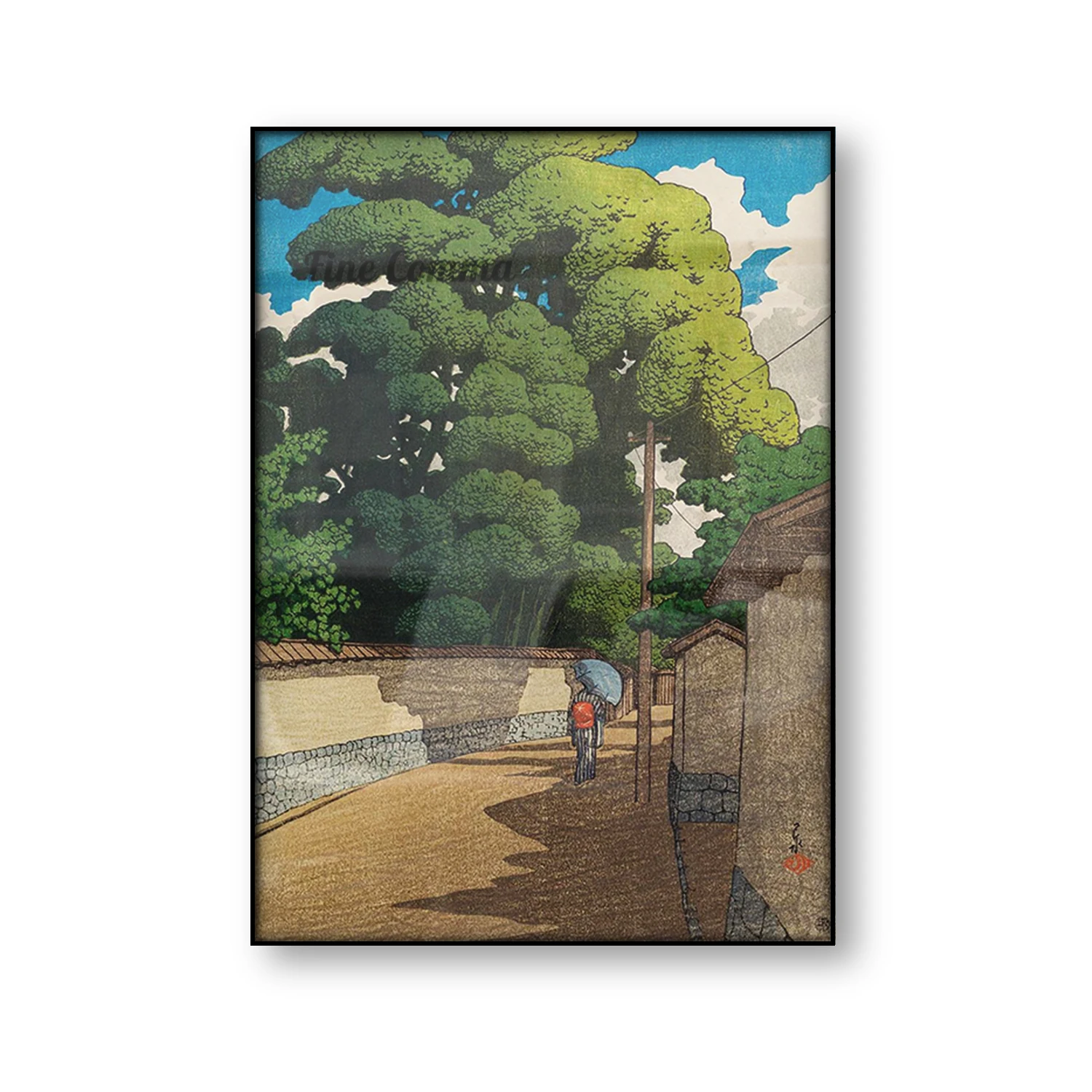 Summer Afternoon in Kanazawa Kawase Hasui Vintage Japanese Art Poster Woodblock Canvas Print Ukiyoe Wall Art Landscape Decor