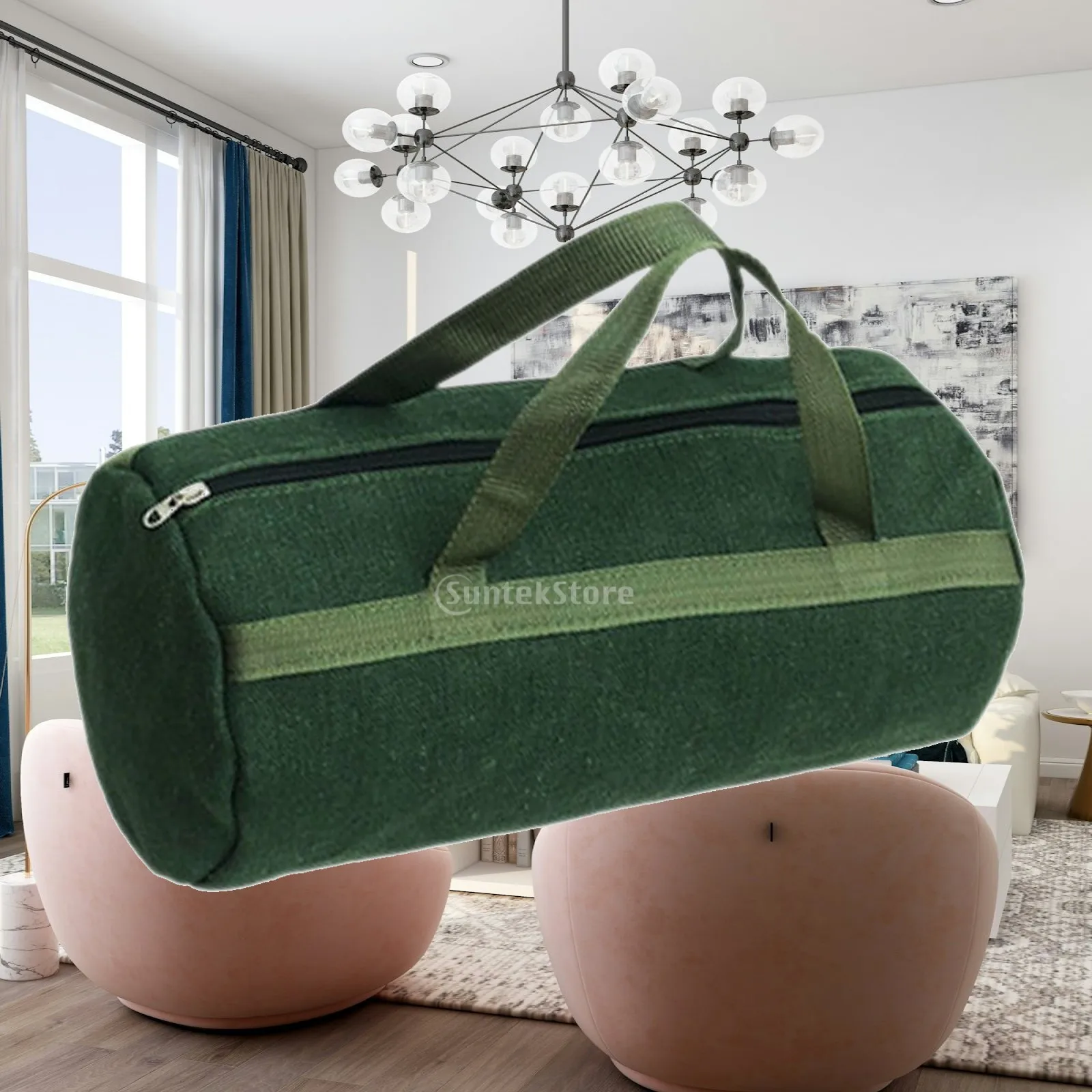 Waterproof Wide Mouth Tool Tote Organizer Pouch Canvas Material Durable Bag for Electrician Screwdriver Storage