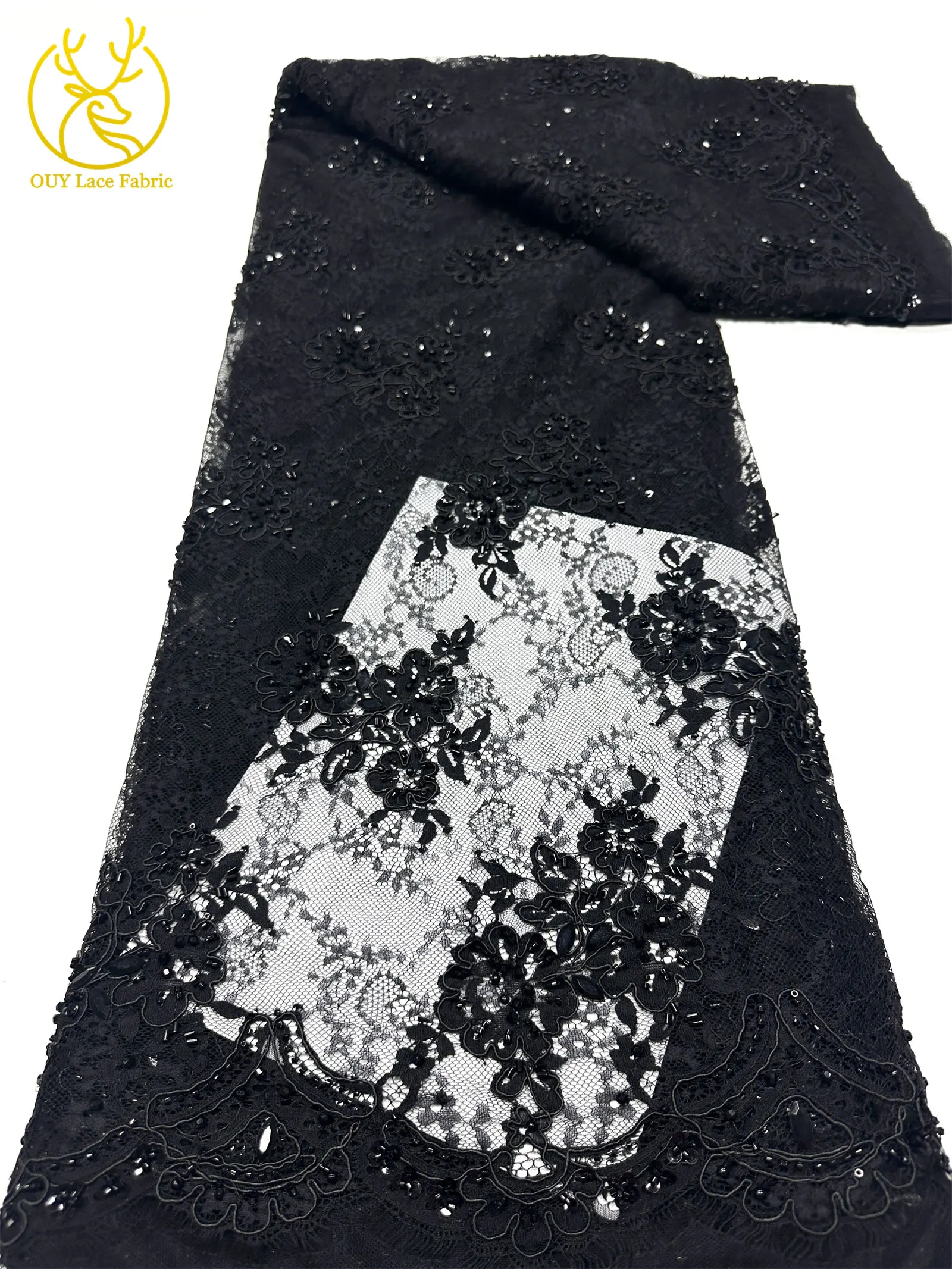 Roter Afrikanischer Bräutigam Stickerei Perlen Pailletten Spitzenstoff 3 Meter Strass Französischer Tüll Spitzenstoff Nigerianisches Hochzeitskleid – Detail 12