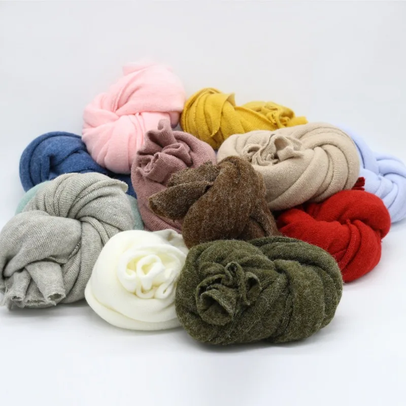 Newborn Photography Wrap Soft Knitted Stretchy Swaddle Blanket 13 Colors for Baby