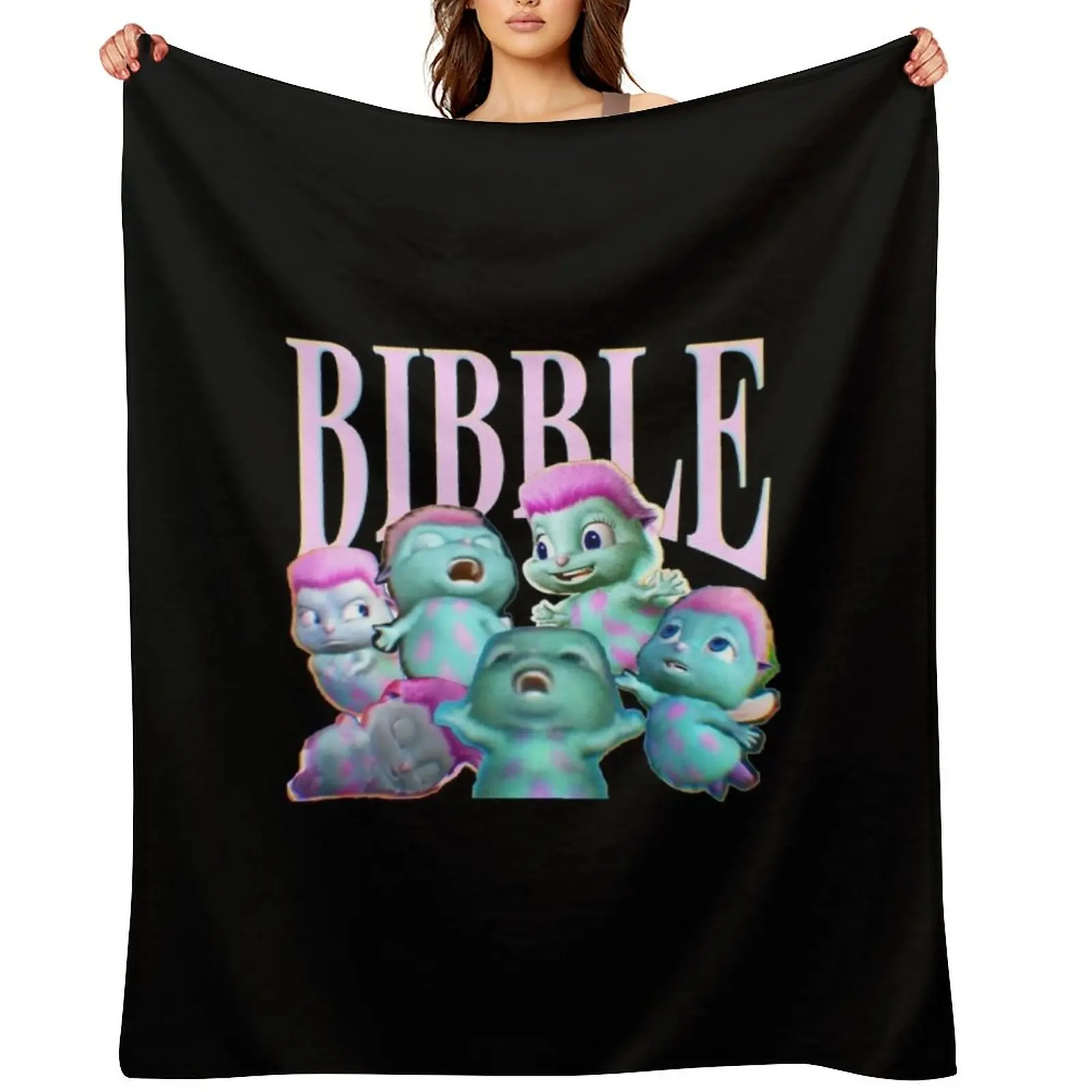 

Bibble - Collage Throw Blanket Thins Decorative Sofa funny gift Plaid Blankets