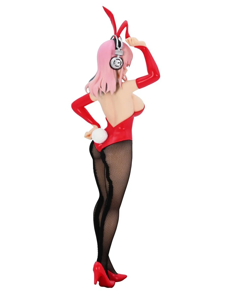 Original 28Cm BiCute Bunnies Action Figure Super Sonico Anime Bunny Girl Toys For Collectible Model