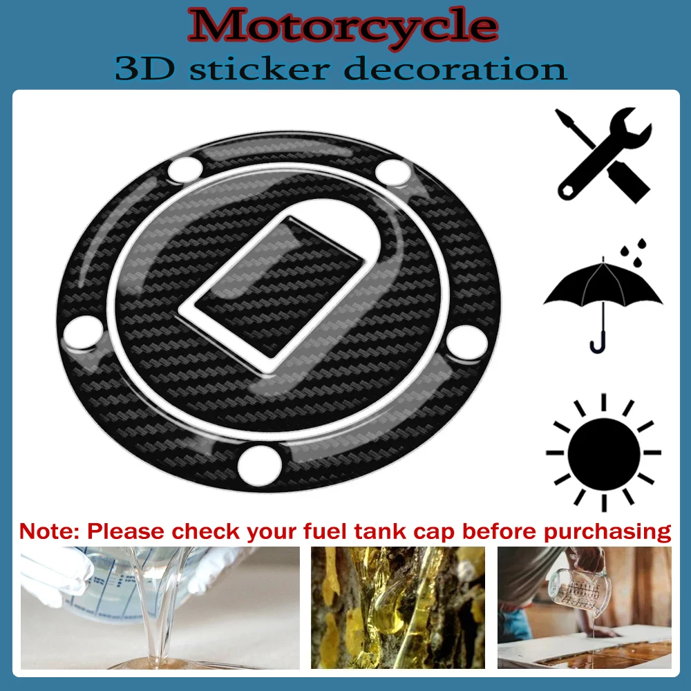 

for Kawasaki Models From 2000-2005 (5 Holes) Transparent Motorcycle Fuel Cap Protection Sticker