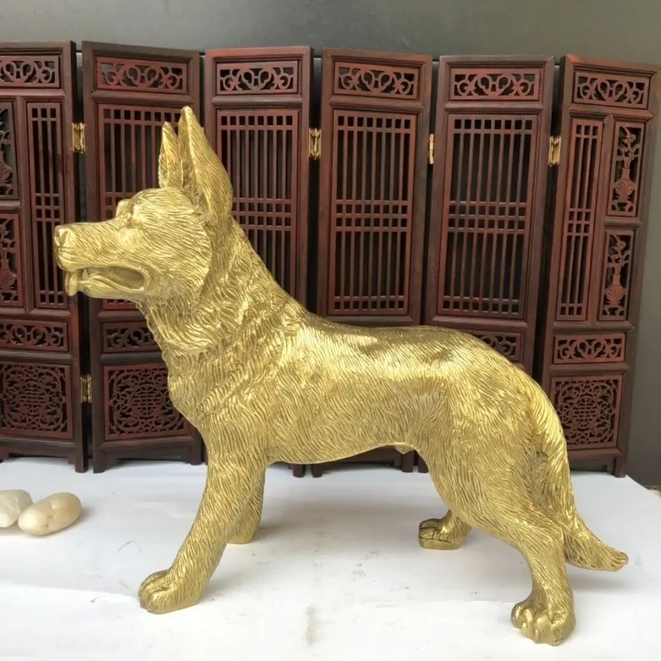 Zodiac dog pet wolf dog Statue Sculpture Figurines Home Garden Decoration Statues For House