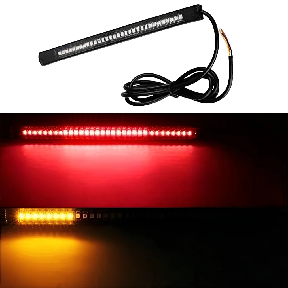 

Гибкая светодиодная лента с хвостовым тормозом, стоп-сигнал поворота 32 SMD/48 SMD, универсальная для мотоциклов, автомобилей, квадроциклов, внедорожников