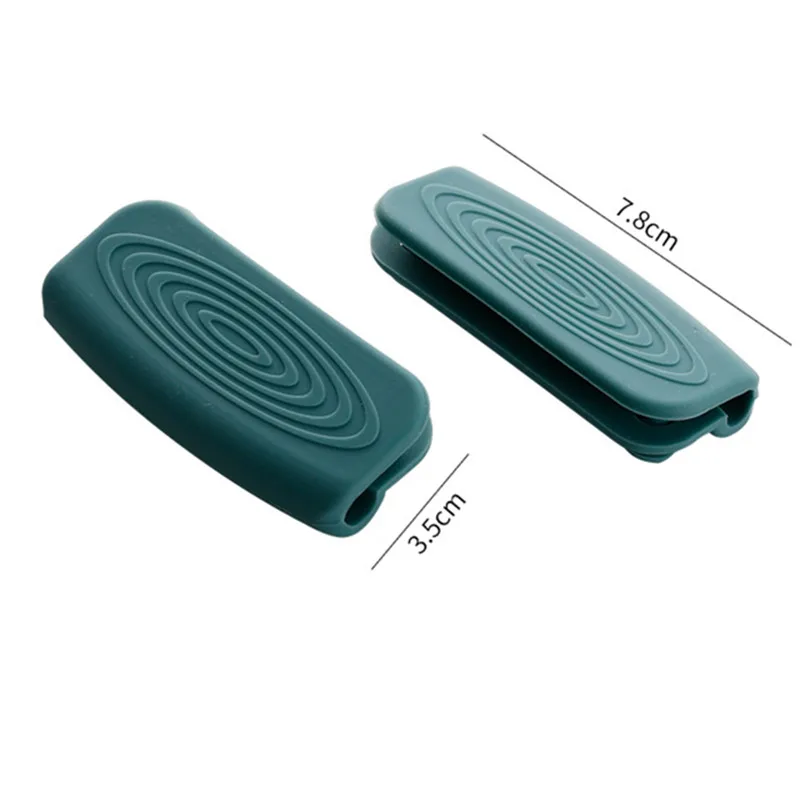 1Pair Heat Insulated Silicone Pot Handle Covers Anti-Scald Non-Slip Grips for Steamer Casserole Fry Pan Home Kitchen Daily Use view 6