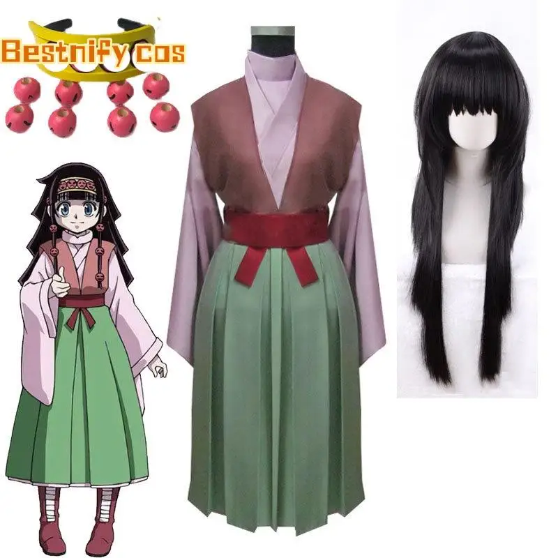 Alluka Zoldyck disfraces de Cosplay para mujer, Vestido de Anime, Disfraces de Halloween, ropa de juego de rol, uniforme de traje