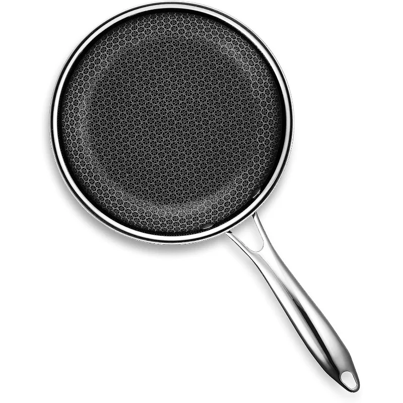 Hybrid Nonstick Frying Pan, 8-Inch, Stay-Cook Handle, Dishwasher and Oven Safe, Induction-Ready, Compatible with All Cooktops