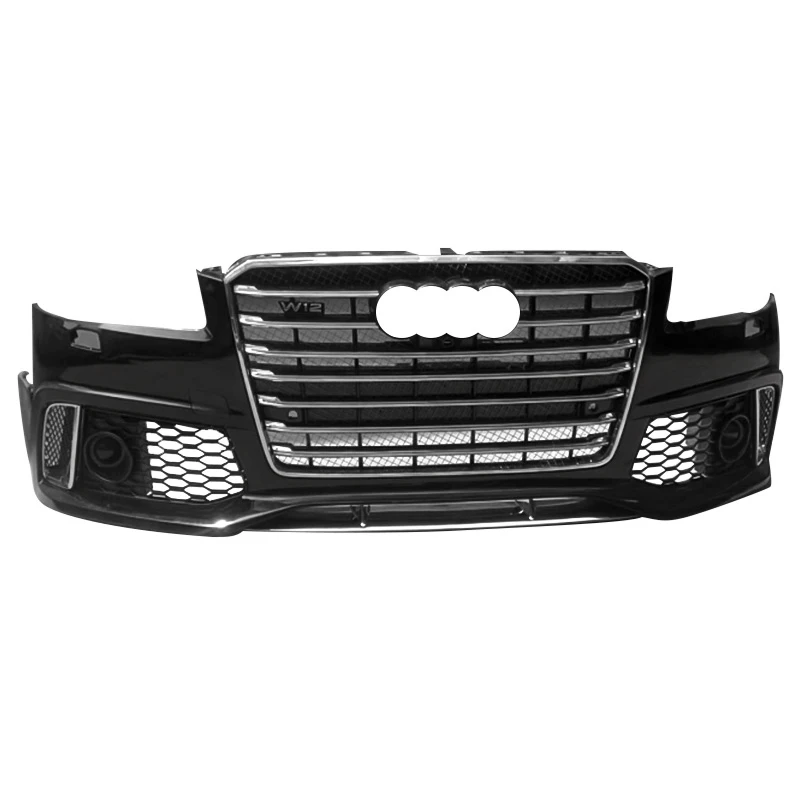 

Передний бампер в стиле W12 для A8 D4 (2011-2014) с решеткой радиатора, комплект для переоборудования кузова в стиле W12