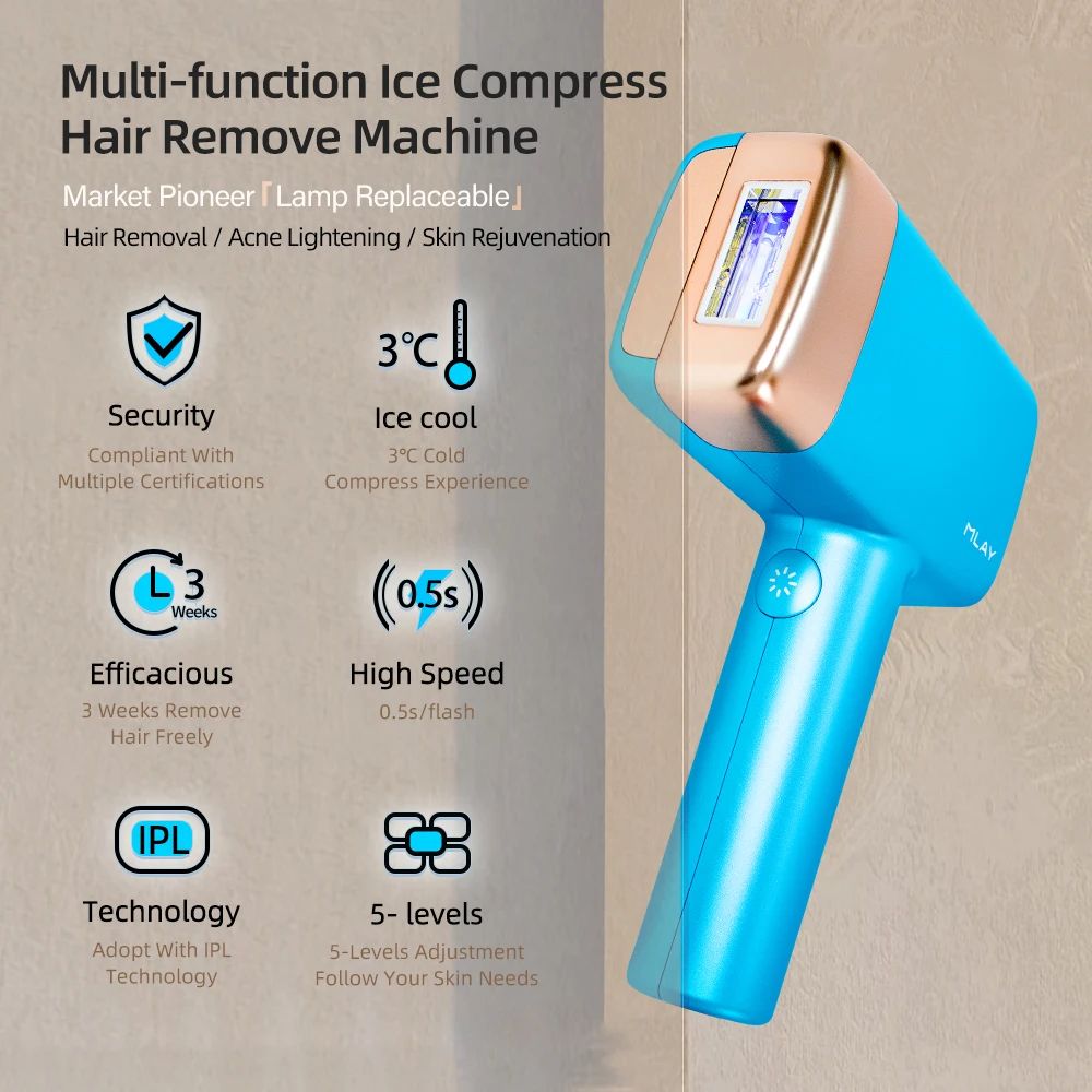 MLAY Laser Mlay T14 depilazione IPL epilatore freddo ghiaccio 500000 flash 3IN1 epilatore Depilador corpo un laser
