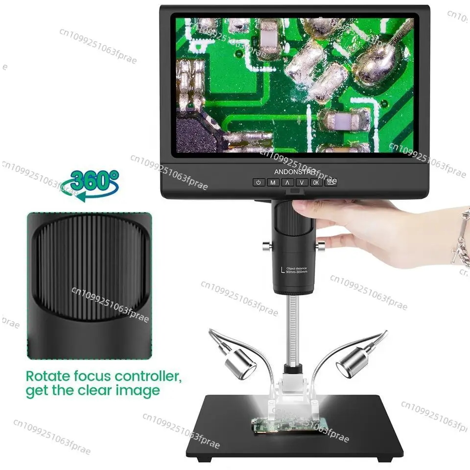 AD209 10 Inch Tunable LCD Microscope 1080P Digital Microscope Mobile Phone Watch Repair SMD/SMT