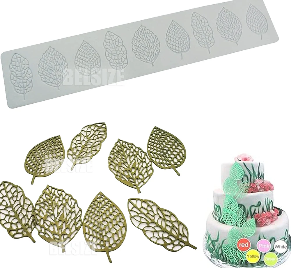 29 Types Sugarcraft Cake Decorating Tools Fondant Flower Leaves Shape Sugarcraft Lace Silicone Mold Cake Lace Baking Mat Mold