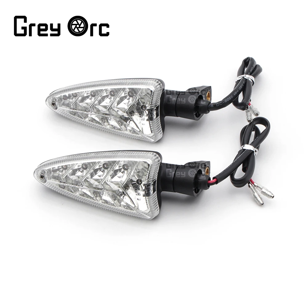 2 Wires Turn Signal Indicator Light For BMW Triumph Tiger Aprilia Clear Lens G650GS K1200-R S1000 C600 R1200-ADV Blinker Lamps