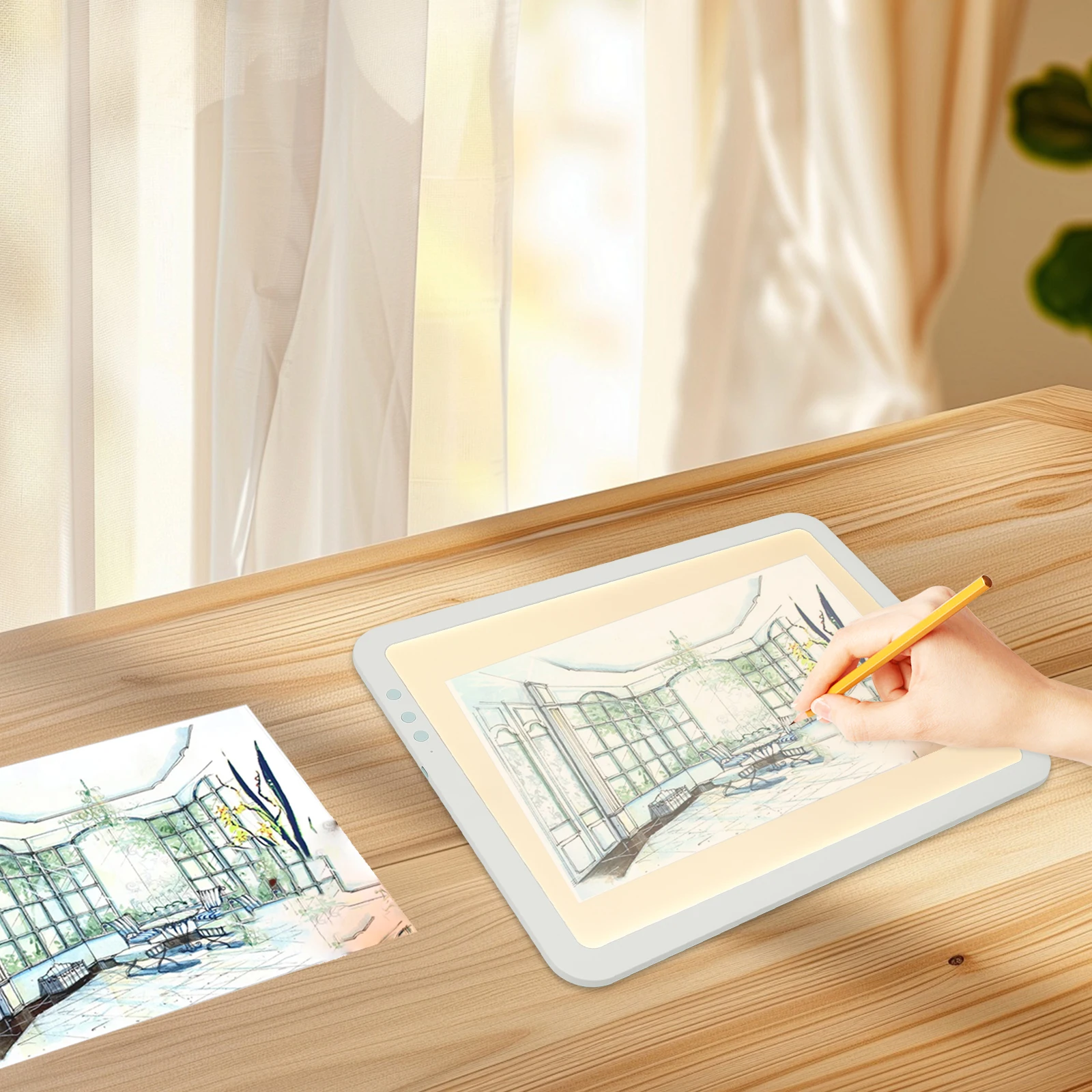 

Светодиодный светильник A3 с 3-цветной температурой, портативная беспроводная световая доска, защита глаз для алмазной живописи, анимационного рисунка