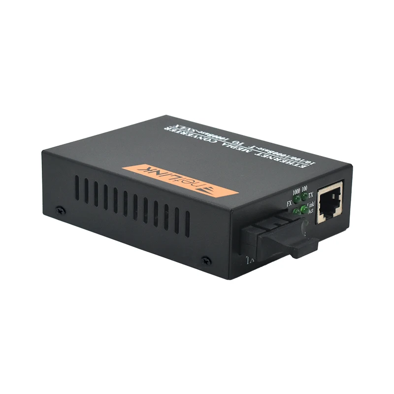 Gigabit Fiber Optical Media Converter HTB-GM-03 10/100/1000Mbps multimode dual fiber SC Port External Power Supply