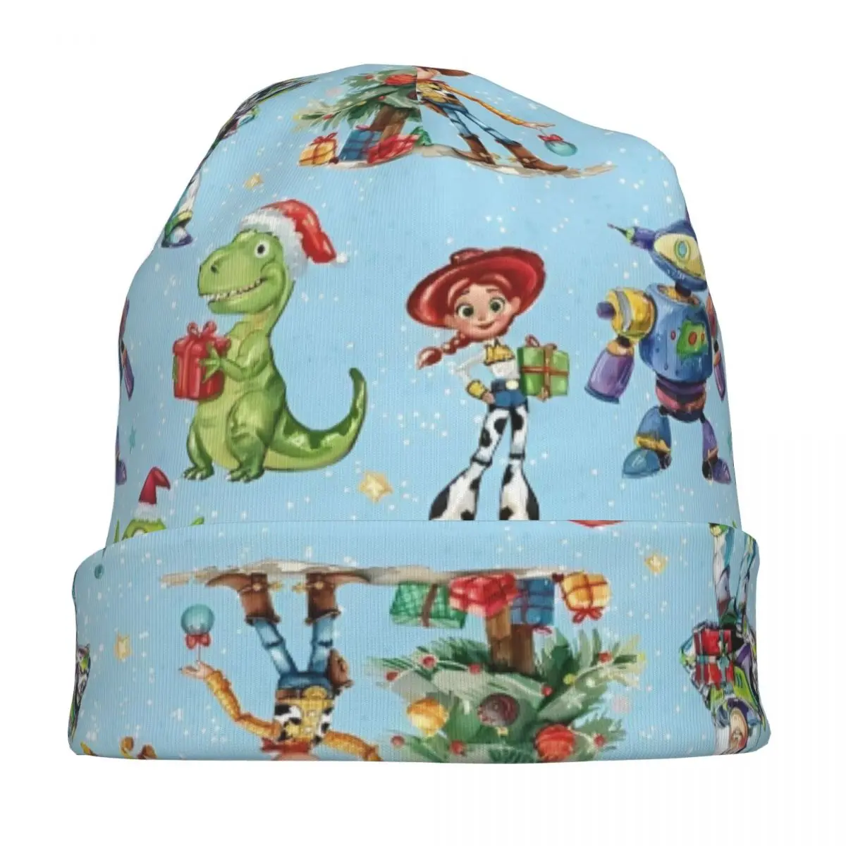トイストーリー漫画映画クリスマスボンネット帽子秋冬屋外スカリービーニー帽子男性女性用暖かい多機能キャップ