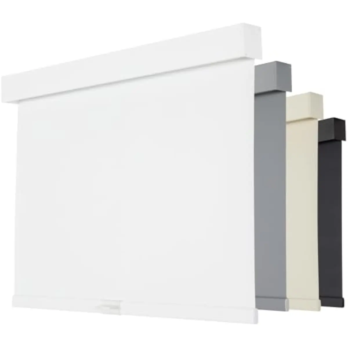 Cordless Blackout Roller Shades with Frosted Aluminum Valance and Fabric-Wrapped Bottom Rail, Thermal Insulation, UV Protection