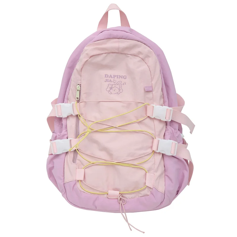 

Nylon Backpack Large Capacity Laptop Rucksack Aesthetic Fashion Backpack Kawaii Students Bookbag Travel Daypack