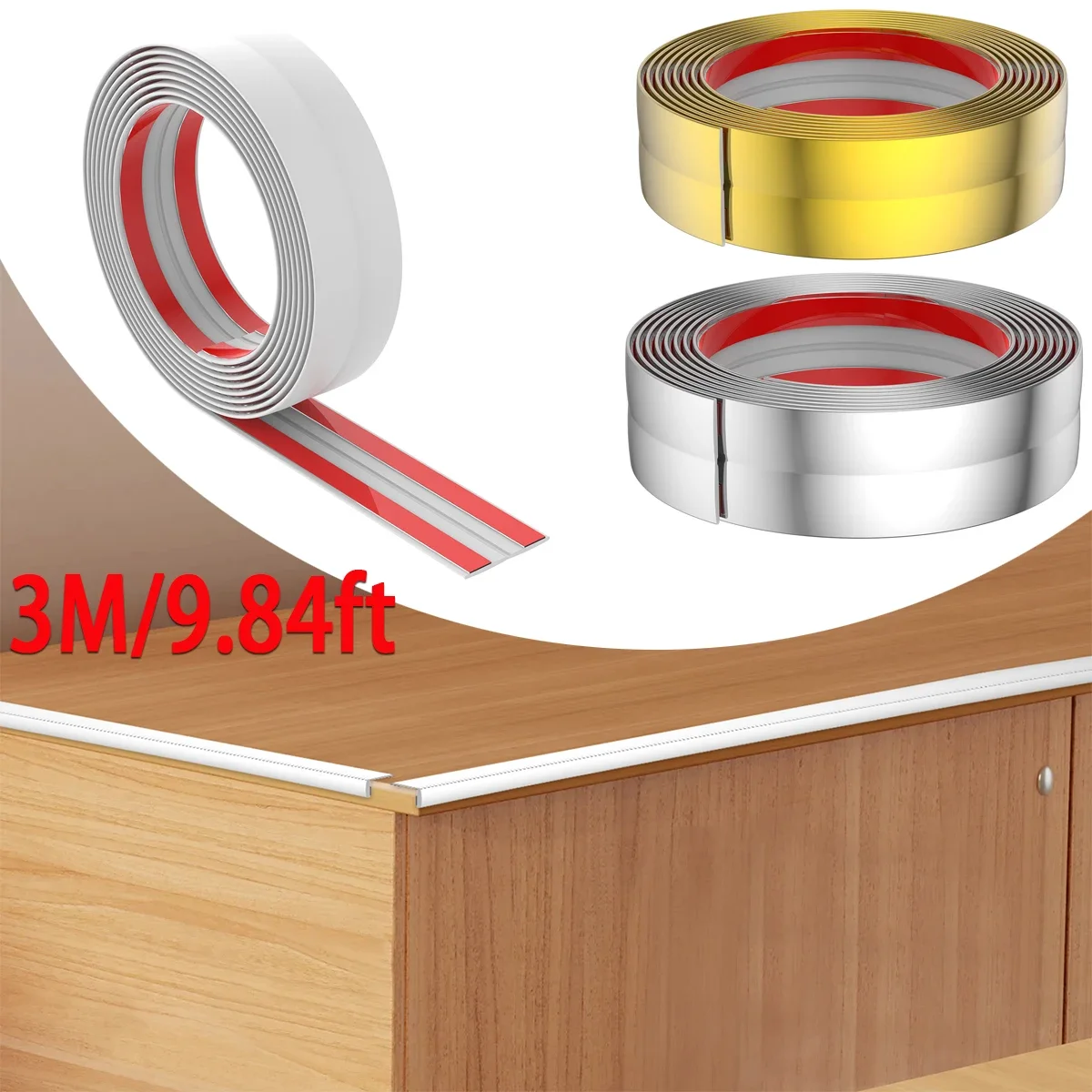 

3M/9.84ft Table Edge Guard Self Adhesive Furniture Corner Protector Strip Waterproof Baby Child Anti-collision strip