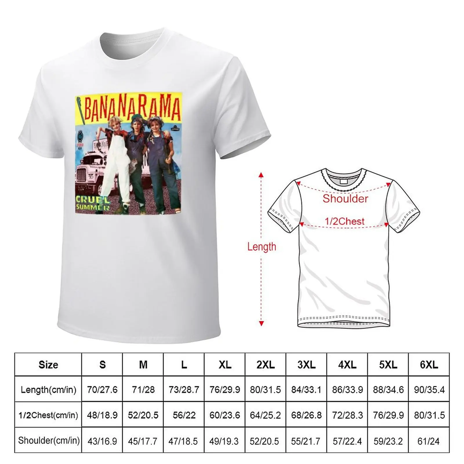 Bananarama funny T-Shirt vintage anime clothes kawaii clothes aesthetic clothes Men's clothing