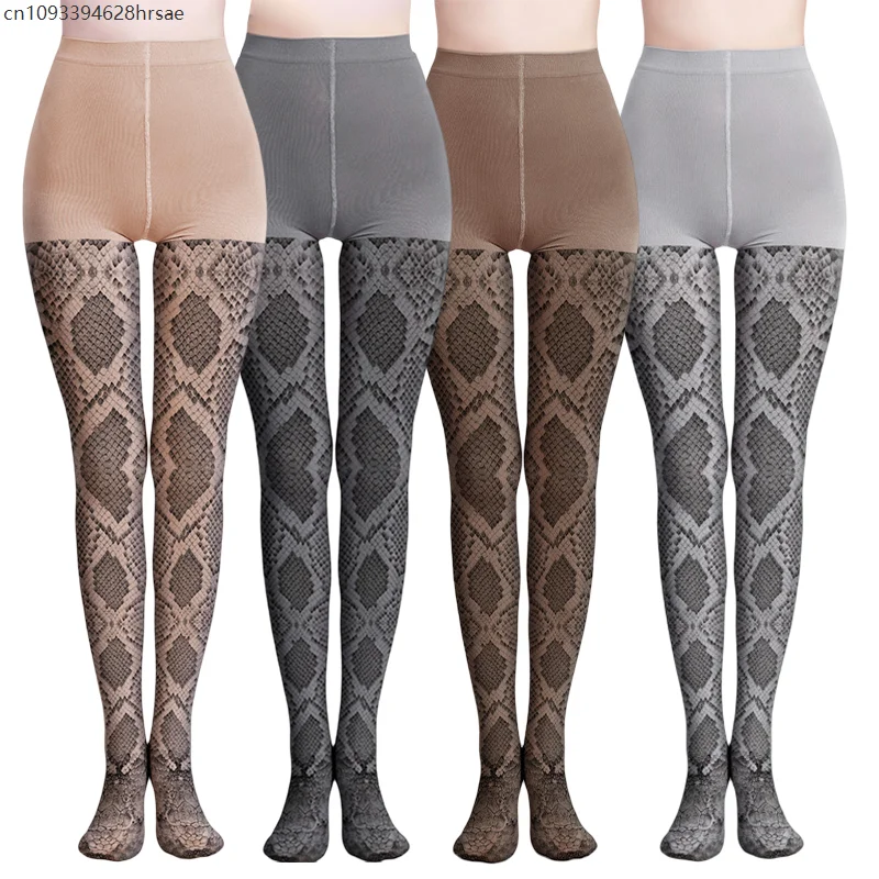 

Gothic Serpentine Printed Pantyhose Snake Print Tattoo Stockings Tights Harajuku Japanese Style Pantyhose Lolita Cosplay