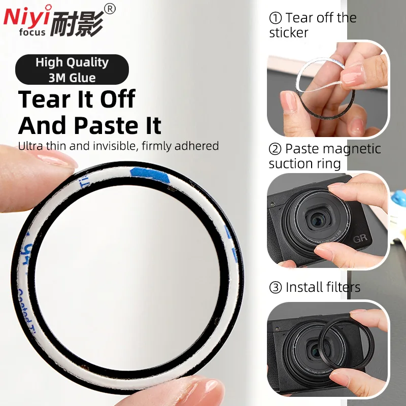 Niyi Filtr magnetyczny MRC UV, filtr polaryzacyjny, filtr ND, odpowiedni do Ricoh GR/GR2/GR3/GR4, Panasonic LX10/ZV1/G7X2/G7X3, Sony ZV1 — zdjęcie produktu 6