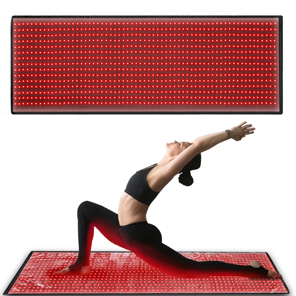 LOVTRAVEL Near Infrared Red Light Therapy Mat for Whole Full Body 945pcs LEDs Large Pads Home Health Relaxation Device Yoga Mat