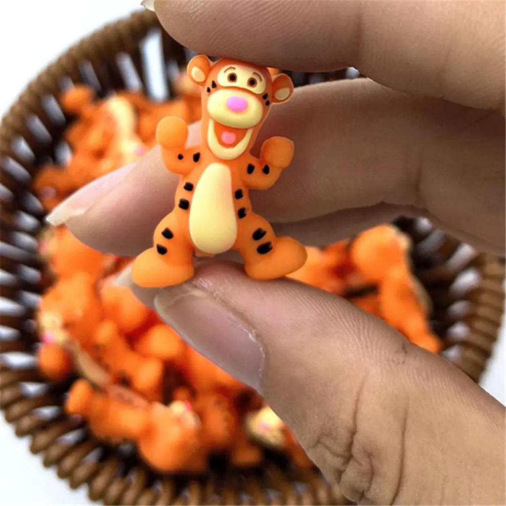 5pcs tigger 3D focal Silicone beads Teether Jewelry Beads Food Grade For pen Pacifier Chain