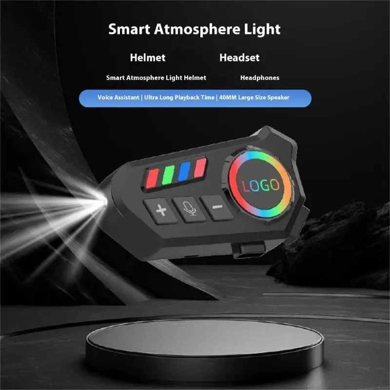 Graphenes Loa nghe xe máy 5.4 IPX8 không thấm nước 2H LED Sạc nhanh Đèn LED cho người đi xe đạp F19E