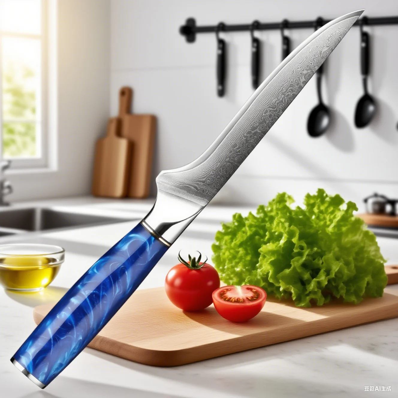 Damascus Steel Boning Knife 6 inch Razor Sharp Fillet Knife with Superior Edge Retention Pro Kitchen Knife for Precision Cutting