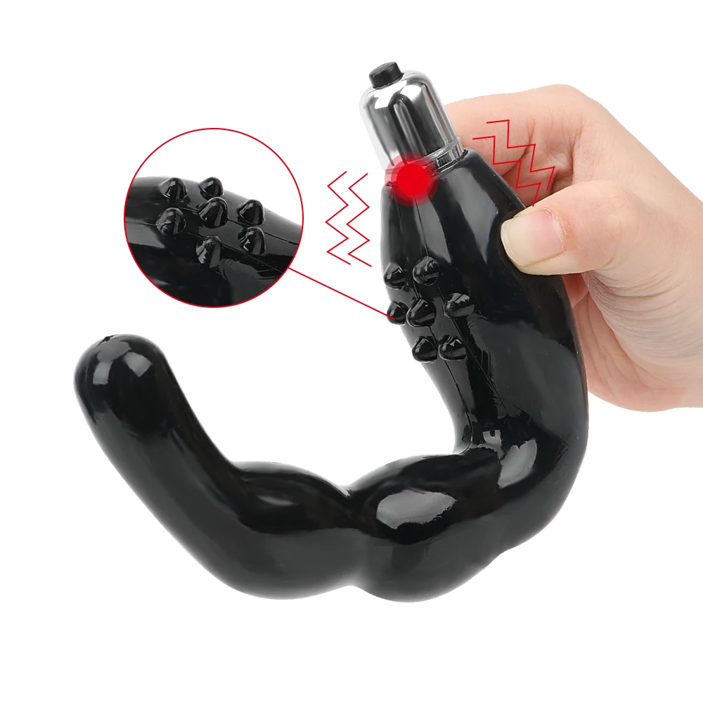 

Waterproof Vibrating Prostate Massager G spot Anal Stimulation Male Masturbation U C Shape Porn Sex Toy For Man Butt Lug