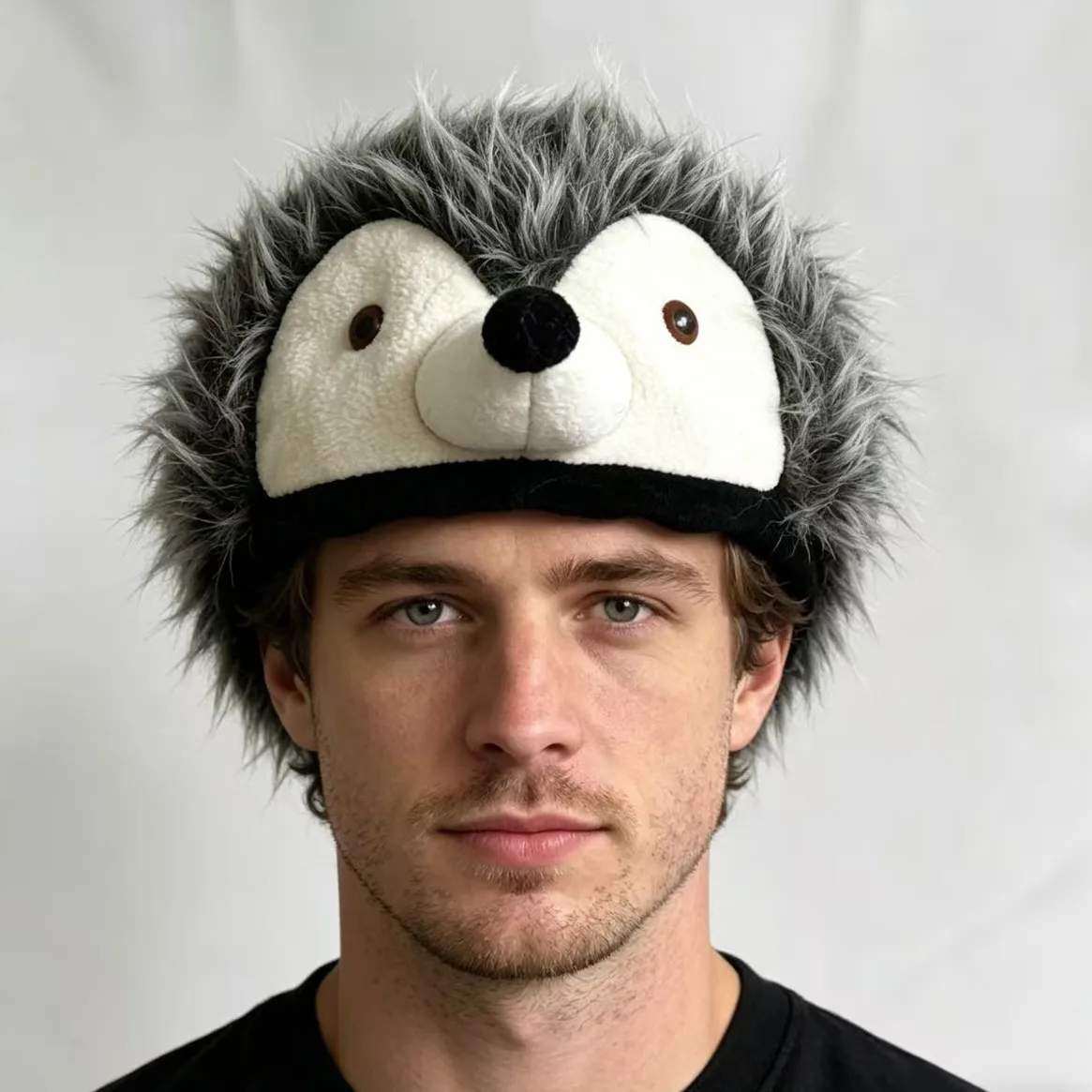 Photo Prop Dressing Up Hedgehog Hat Masquerade Unique Headgear Halloween Cute Role Play Cosplay Hat Birthday Party 1